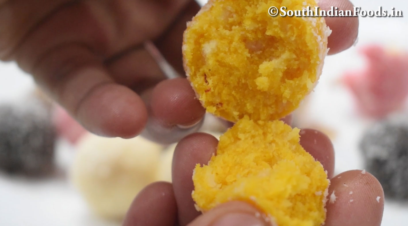 5 Flavored coconut ladoo
