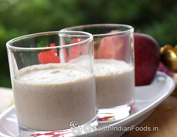 Instant delicious ice cream apple milkshake