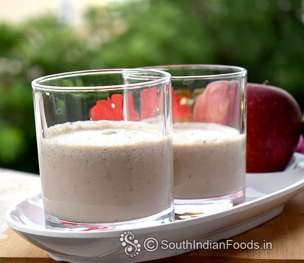 Homemade fruit milkshake