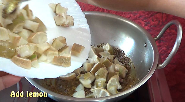Add half dried lemon