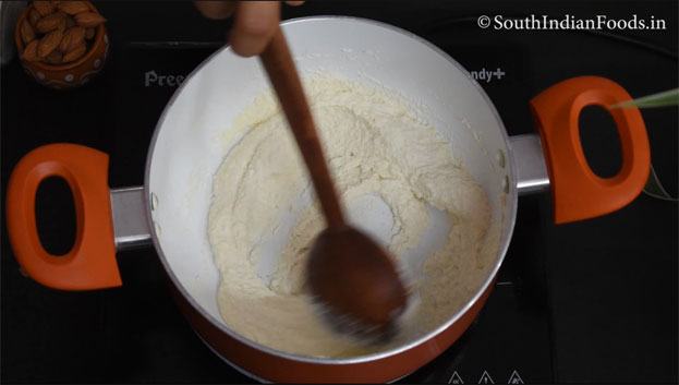 badam jaggery halwa step 8