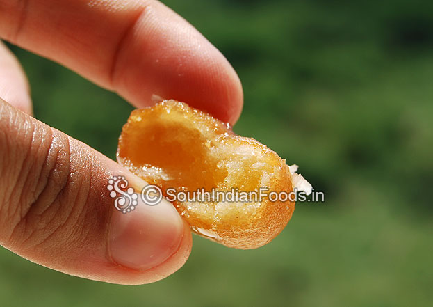 Inside view of badusha sweet