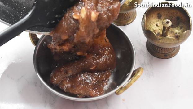 Banana jaggery halwa recipe step 29