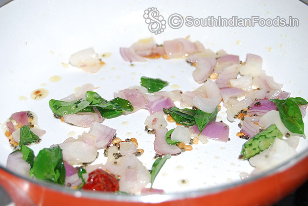 Add onion saute till soft