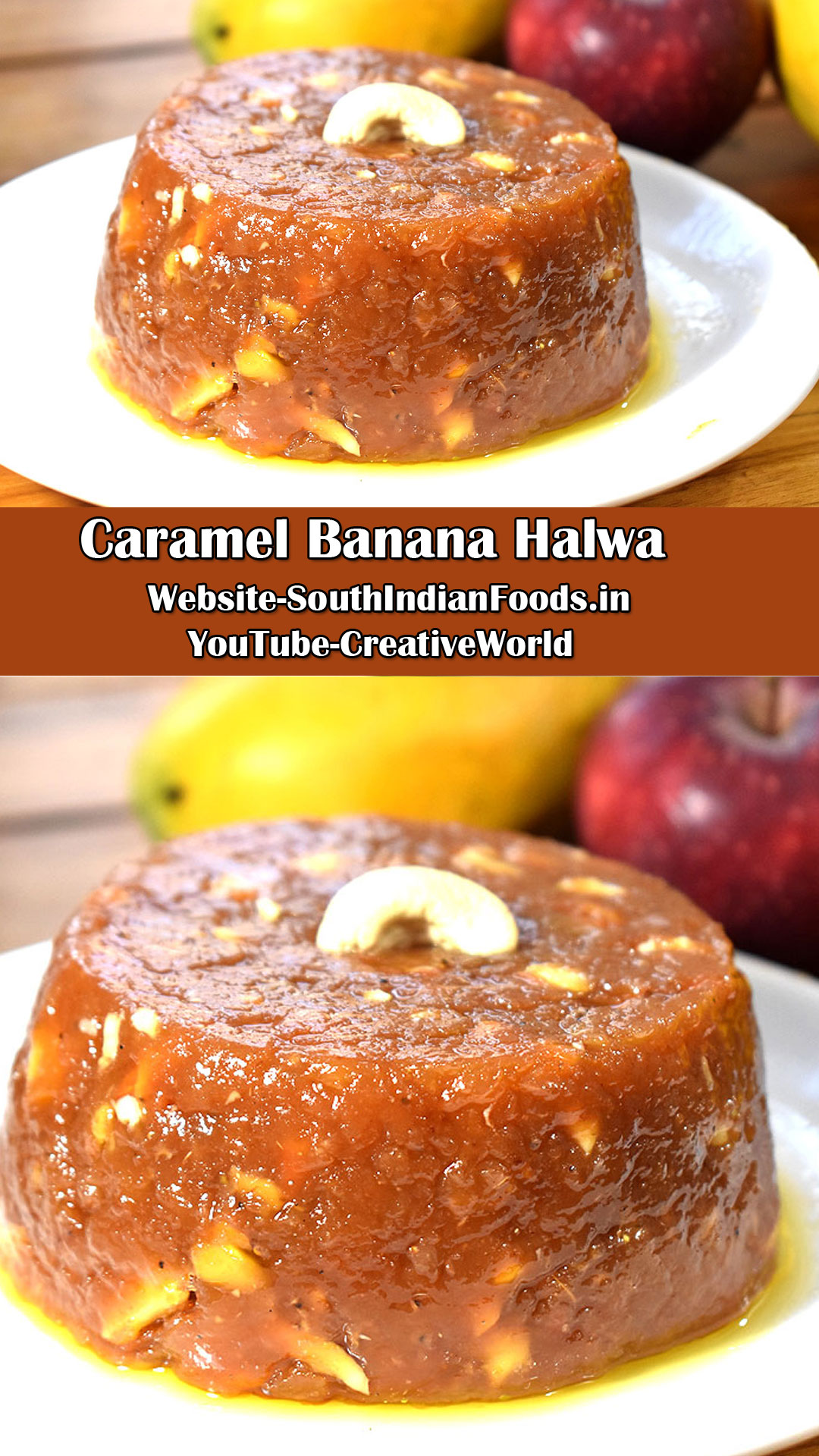 Caramel banana halwa