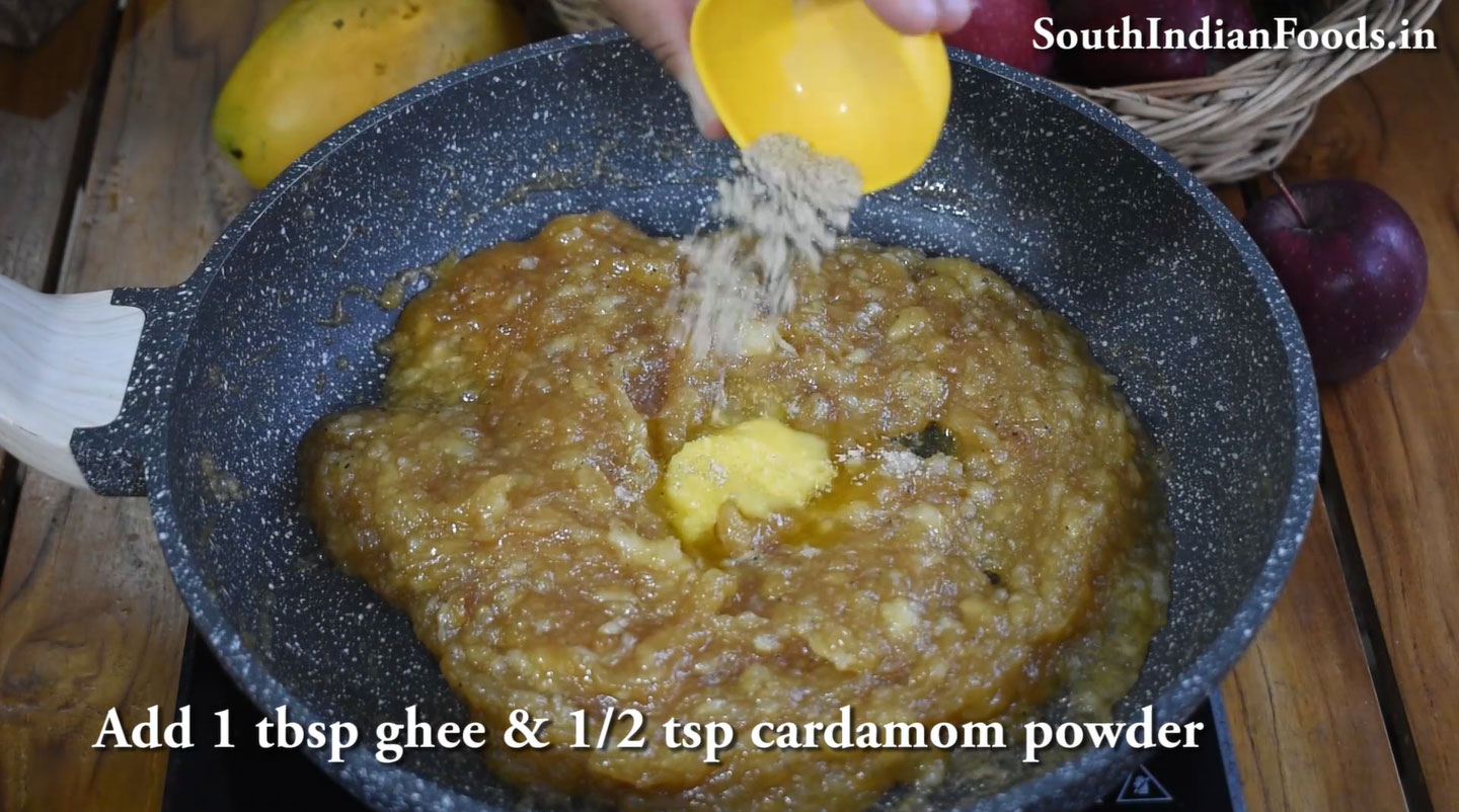 Caramel banana halwa