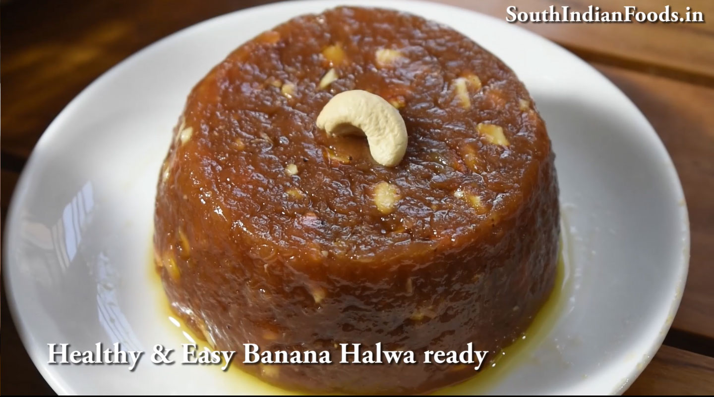 Caramel banana halwa