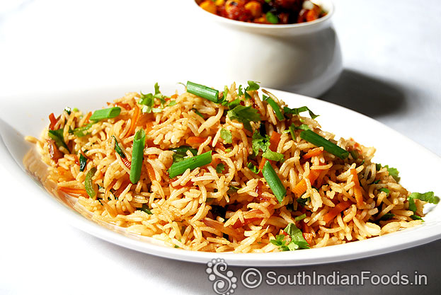Carrot capsicum fried rice