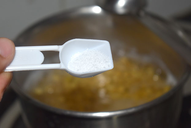 Add salt cook for 3 min