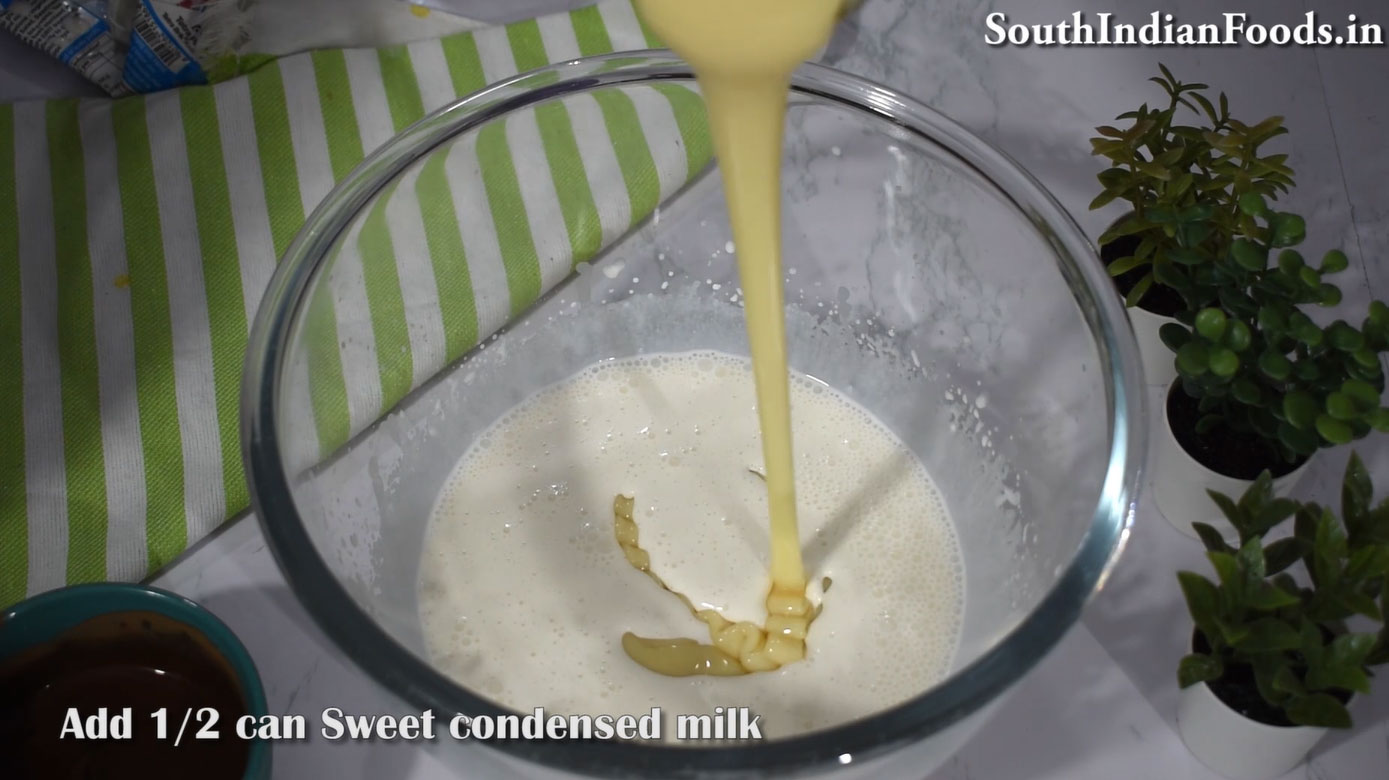 Chocolate chip ice cream recipe step