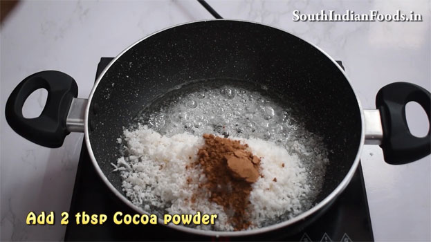 Chocolate Coconut burfi recipe step 11