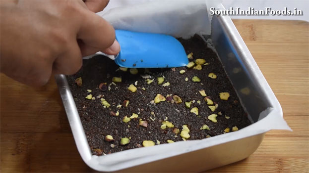 Chocolate Coconut burfi recipe step 19