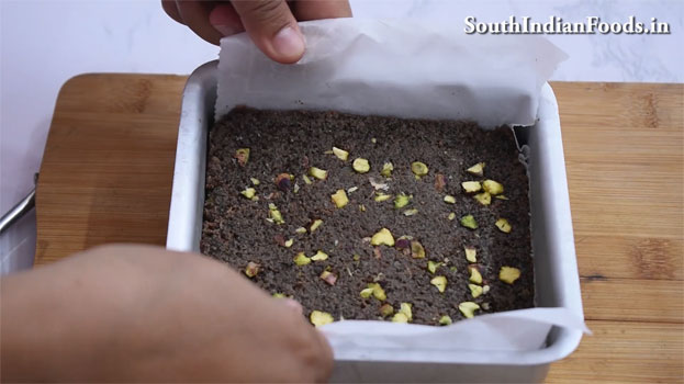 Chocolate Coconut burfi recipe step 20