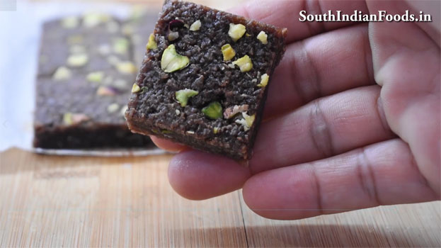 Chocolate Coconut burfi recipe step 23