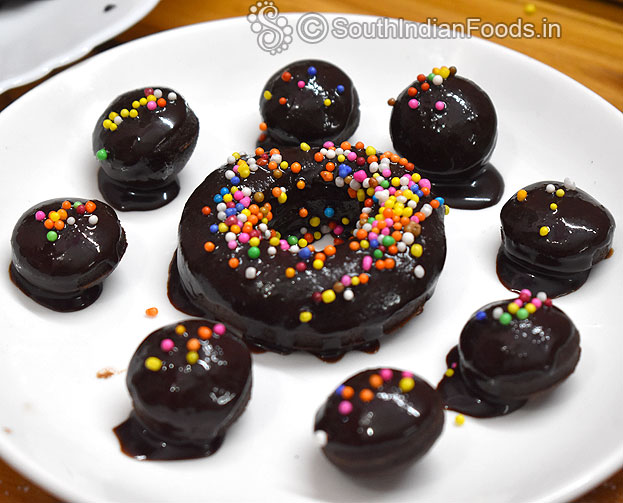 Chocolate wheat doughnuts step 29