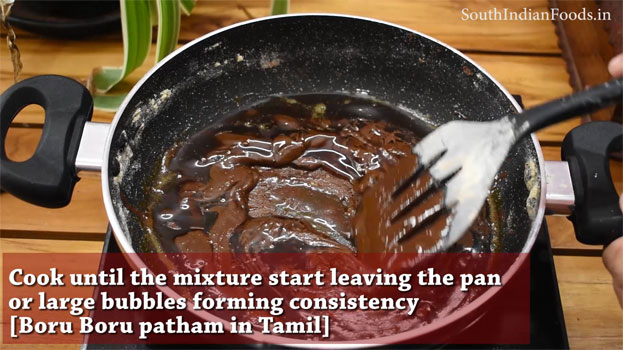 Chocolate jaggery Mysore pak step 17