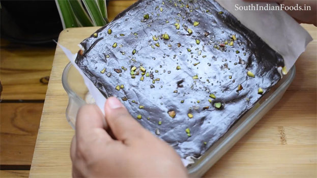 Chocolate jaggery Mysore pak step 25