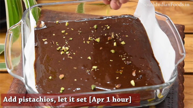 Chocolate jaggery Mysore pak step 24