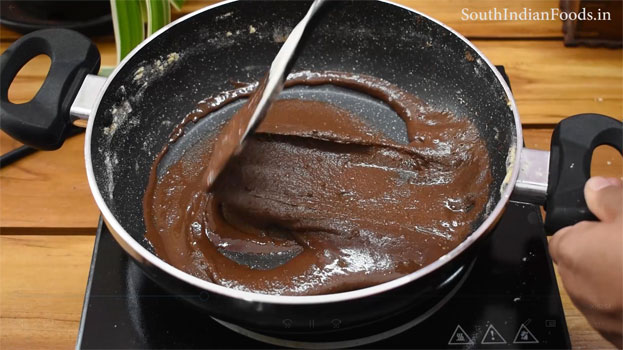 Chocolate jaggery Mysore pak step 7