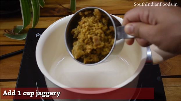 Chocolate jaggery Mysore pak step 8