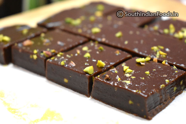 Chocolate jaggery Mysore pak step 27