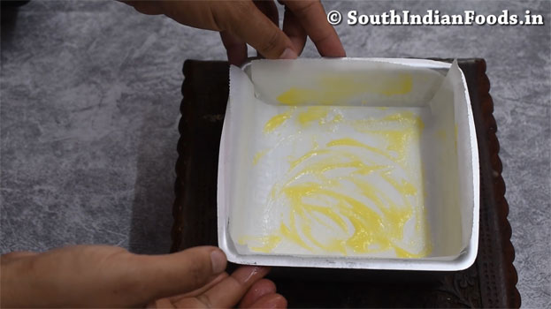 Chocolate vanilla burfi step 1
