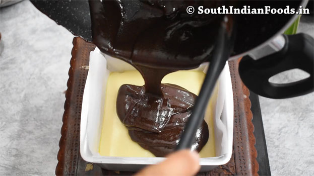 Chocolate vanilla burfi step 22