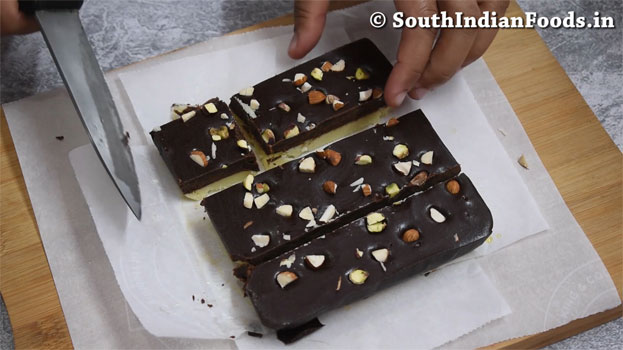 Chocolate vanilla burfi step 28