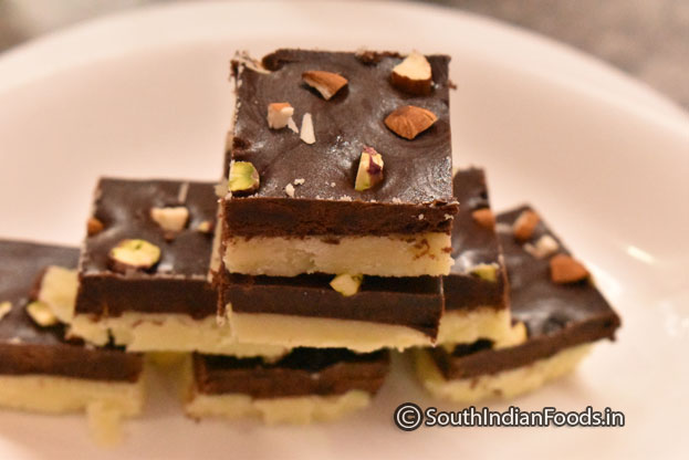 Only in 10 min two flavoured burfi