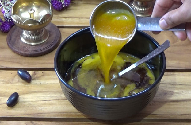 Add melted butter