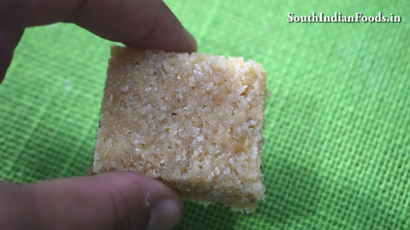 Coconut Jaggery Burfi