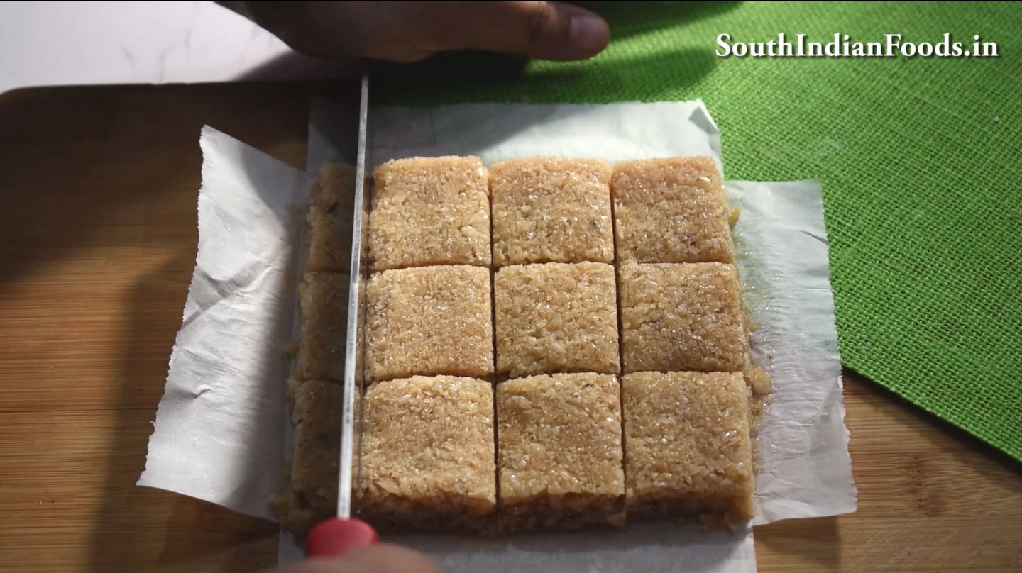 Coconut Jaggery Burfi