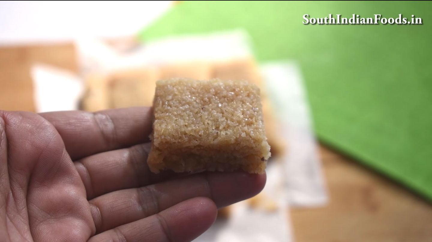 Coconut Jaggery Burfi