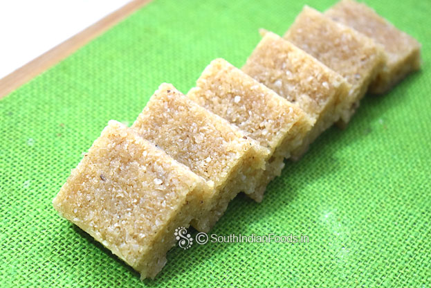 Coconut Jaggery Burfi