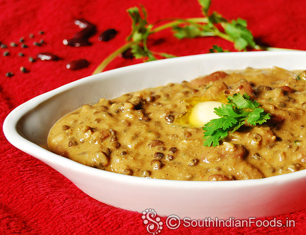 Red kidney beans & black gram curry