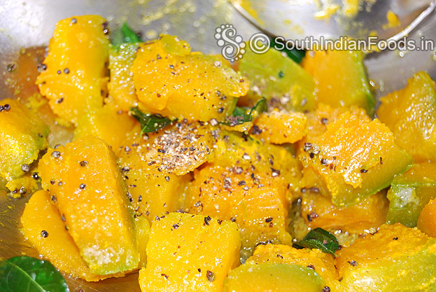 Add pepper powder saute