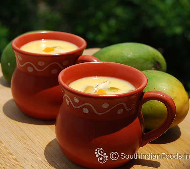 Fresh mango milkshake