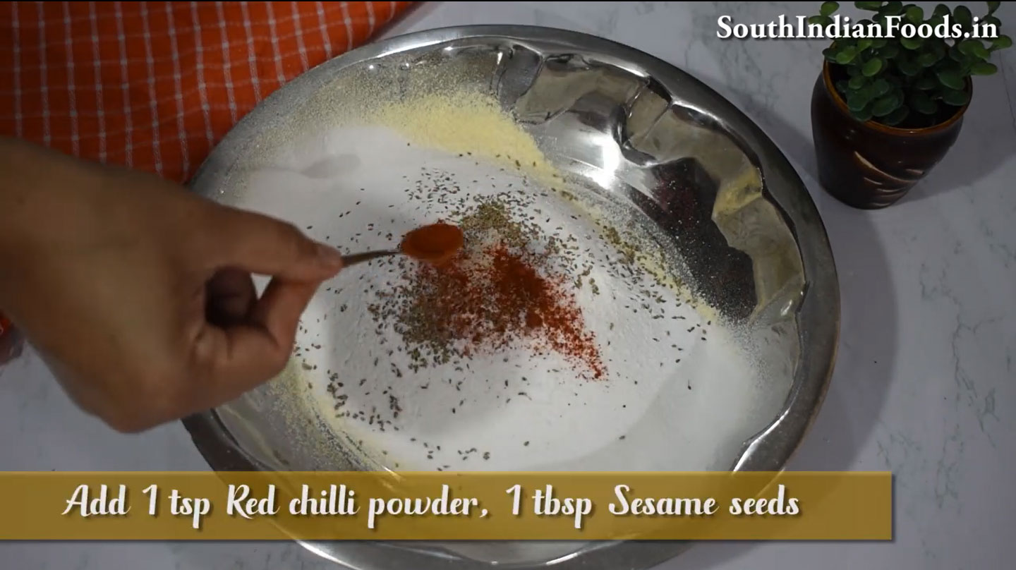  Gram flour murukku