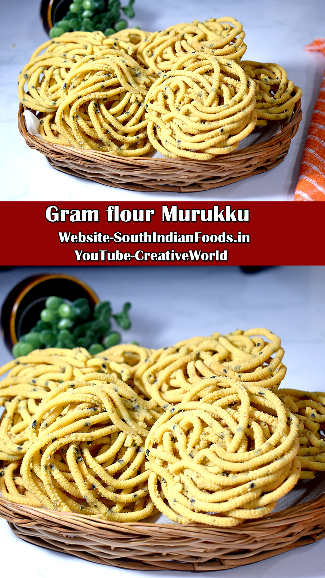  Gram flour murukku