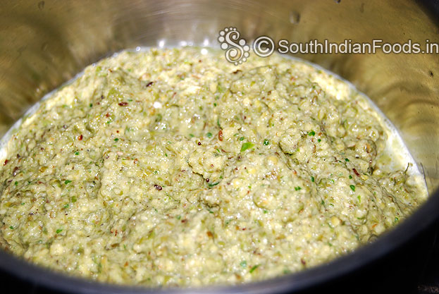 Pesarattu green gram batter is ready