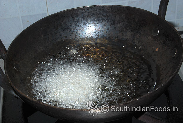 Deep fry in medium hot oil