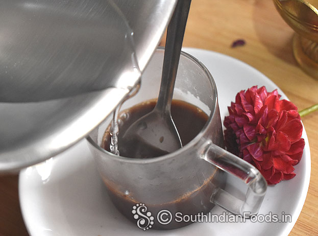 Add boiled water