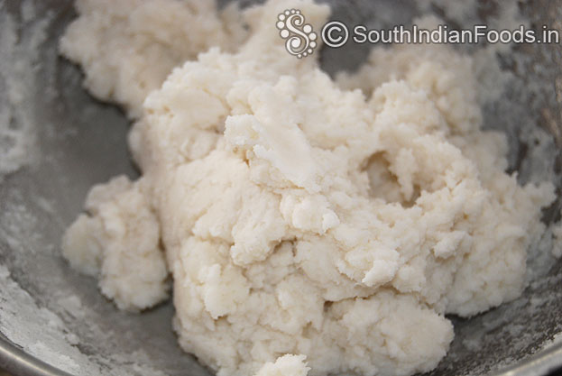 Now its ready, let it cool, add 1 tbsp of gingelly oil make soft dough