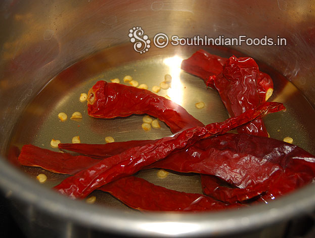Boil water, add red chilli & leave it for 5 min then finely grind