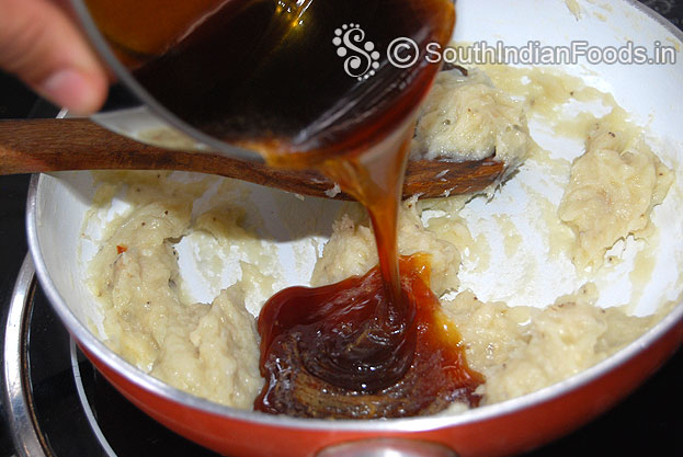 Add jaggery syrup