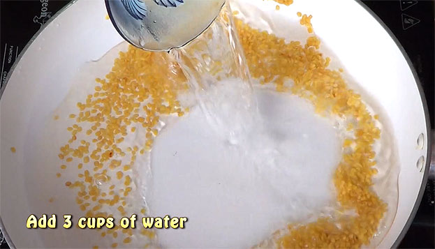 Add 3 cups of water