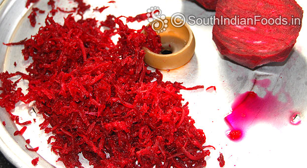 Grate beetroot
