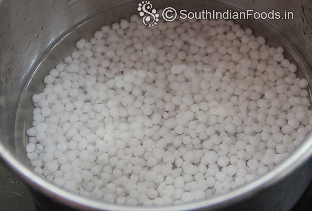 Soak sago / javvarisi for 20 min