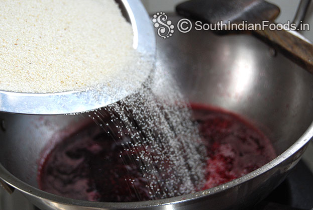 Add roasted rava/semolina