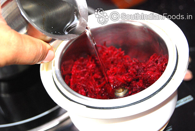 Add water then finely grind